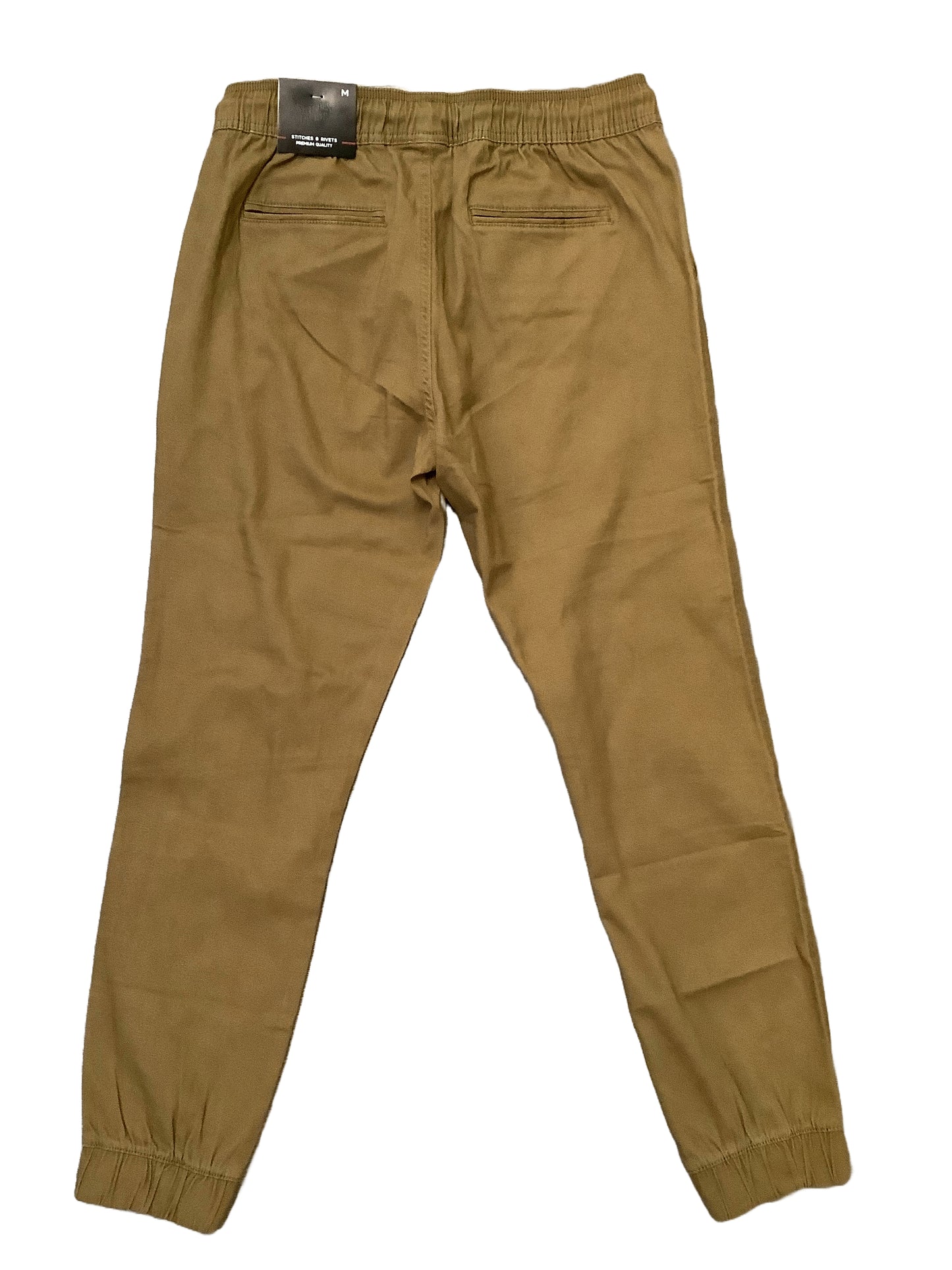 MENS FASHION STRETCH TWILL WOVEN JOGGER-CAMEL