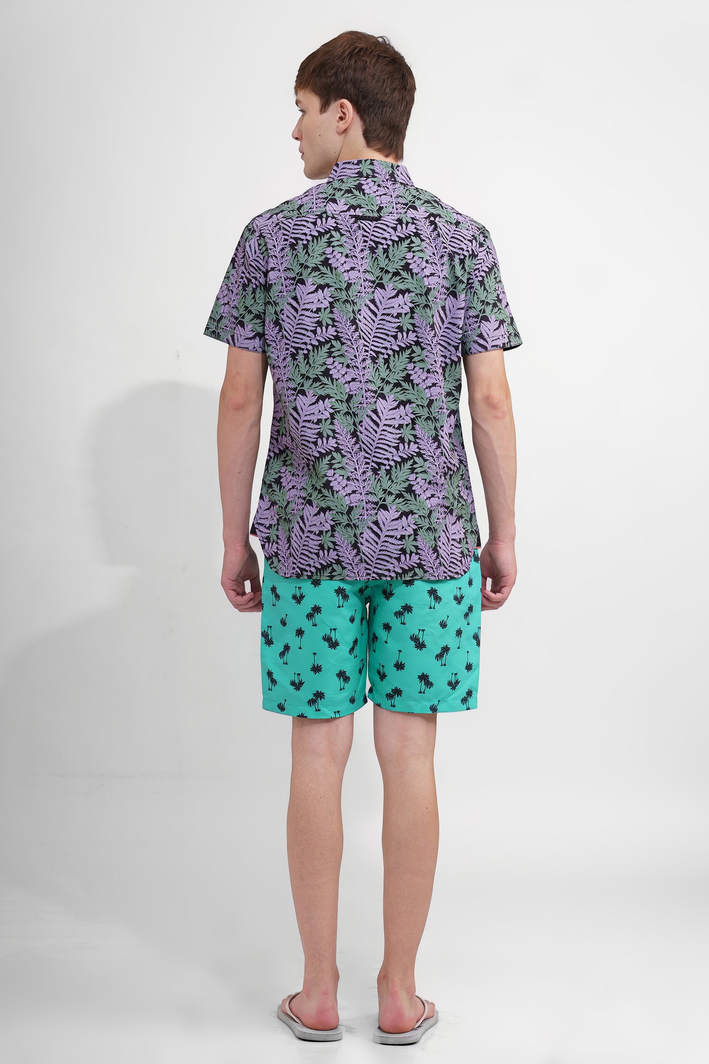 MEN MICROFIBER SHORTS-GREEN