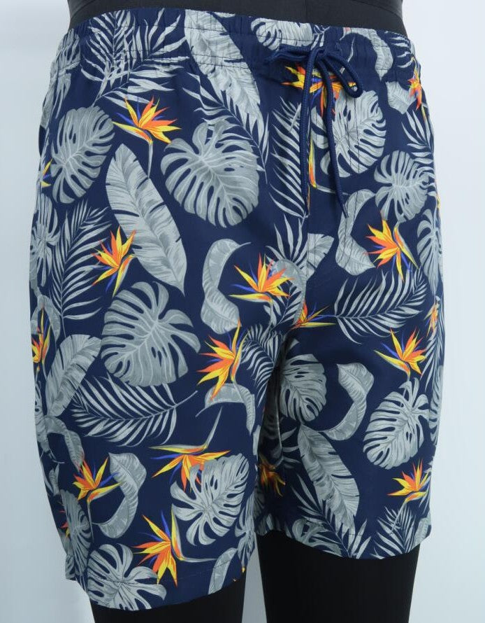 MEN MICROFIBER SHORTS-NAVY