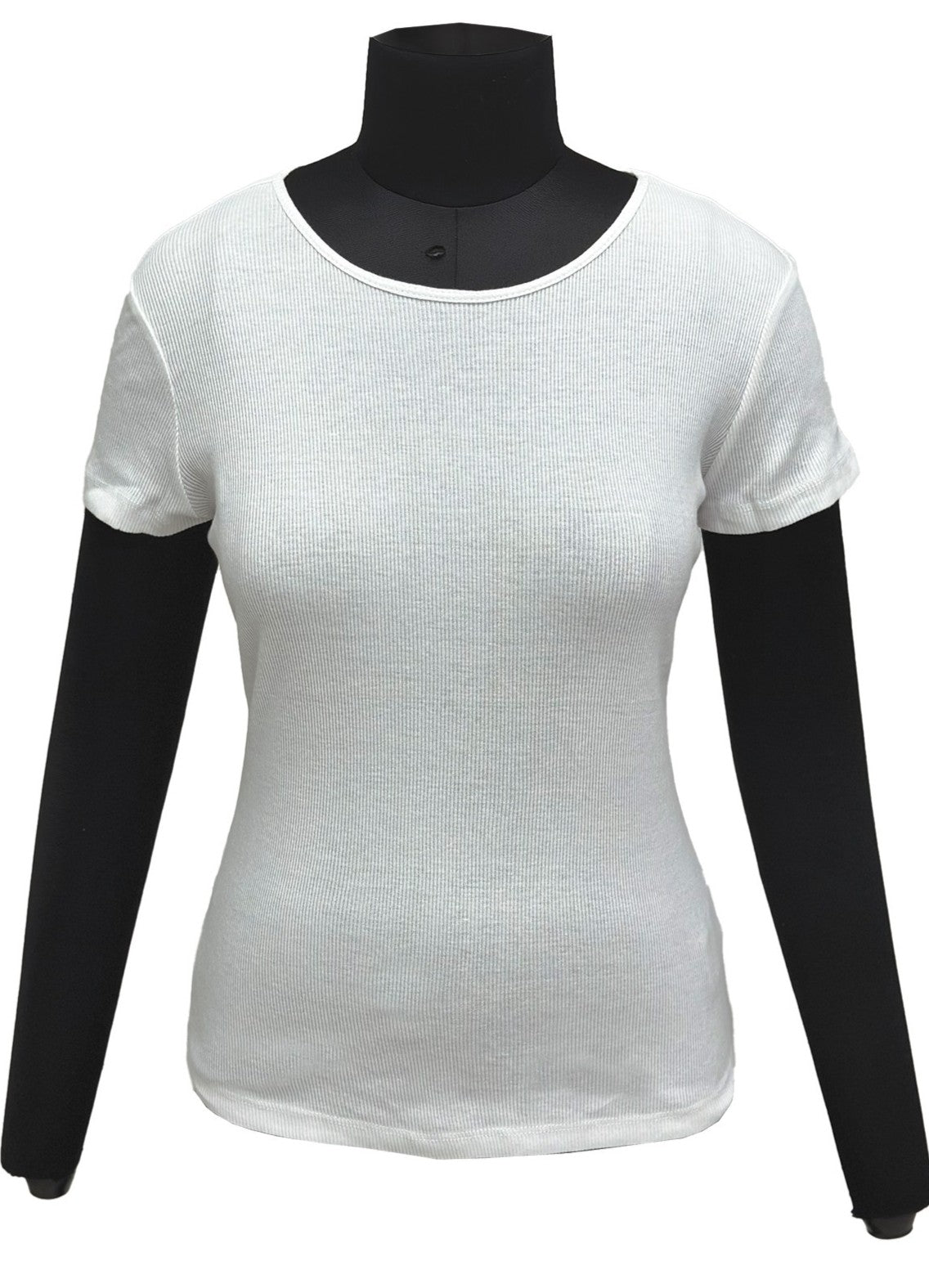 LADIES KNITTED TOP-WHITE