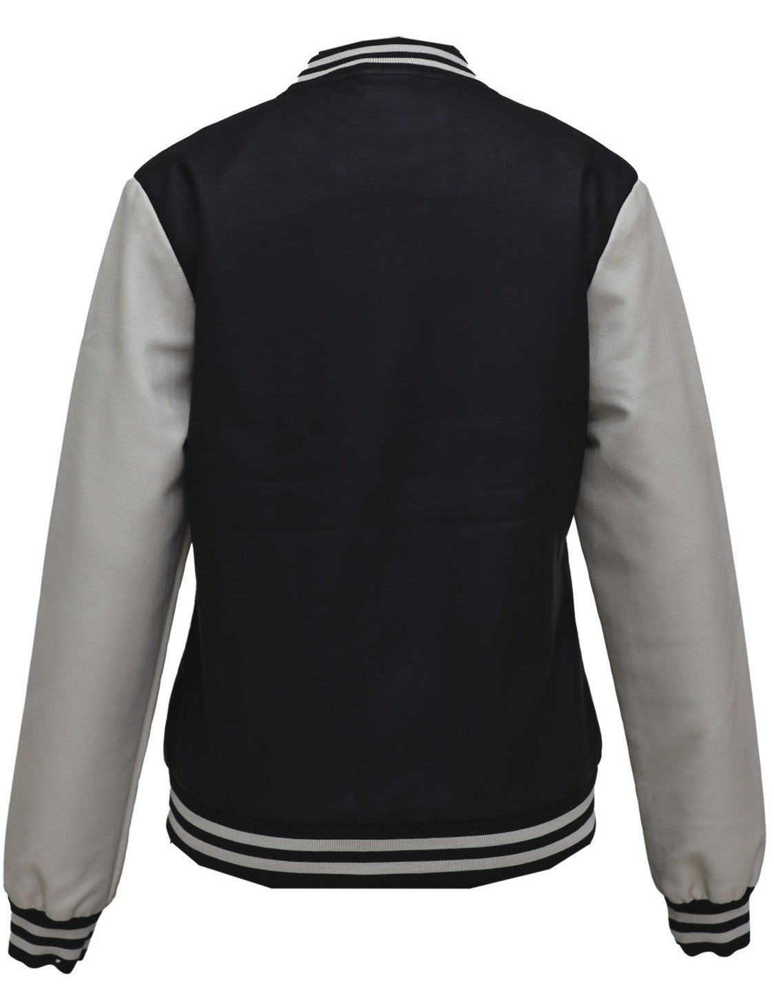 LADIES BOMBER PU JACKET-BLACK/CAMEL
