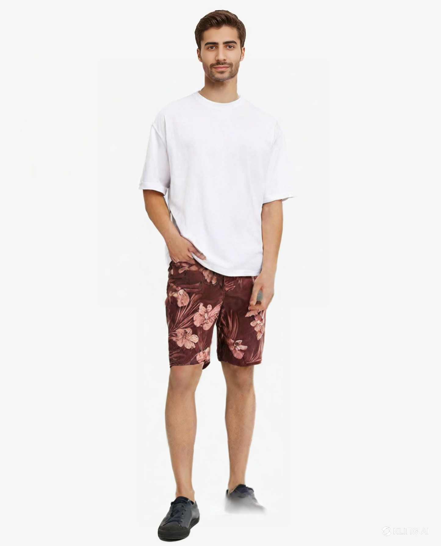 MEN MICROFIBER SHORTS-BROWN