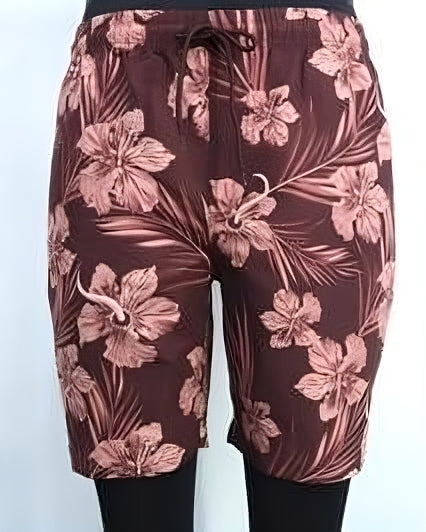 MEN MICROFIBER SHORTS-BROWN