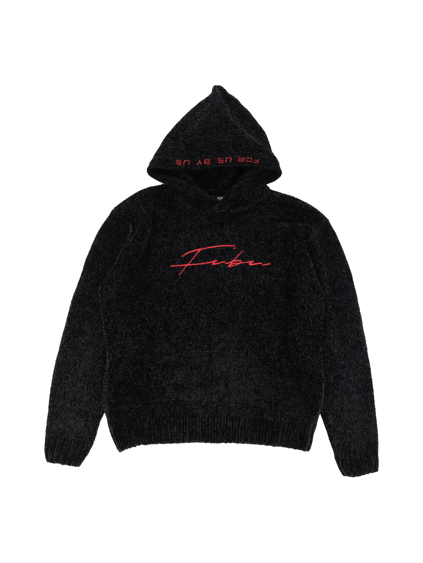 Cozy Chenille Hoodie - Black