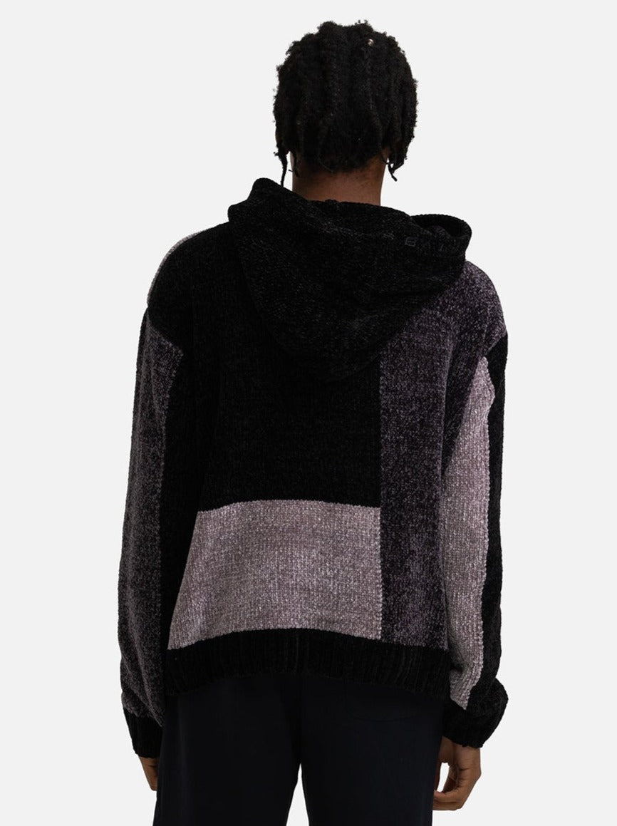 Cozy Chenille Hoodie - Gray Block