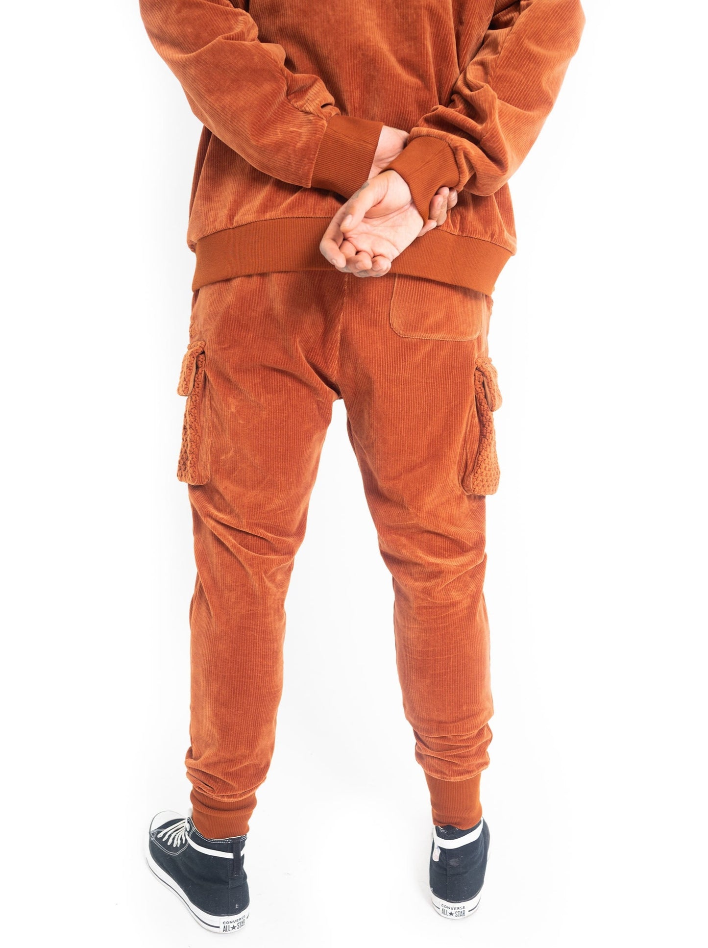 Corduroy Combo Knit Cargo Jogger - Copper