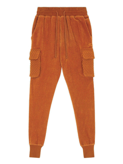 Corduroy Combo Knit Cargo Jogger - Copper