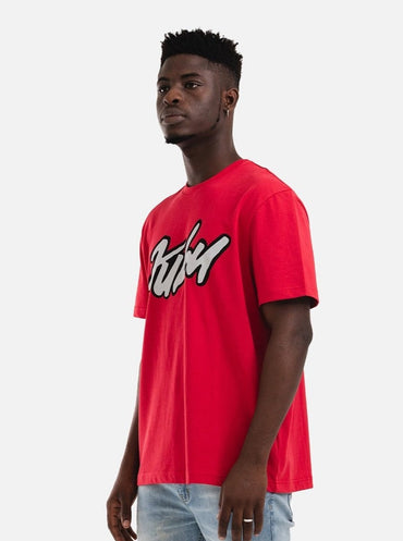 Reflection Script Tee - Red