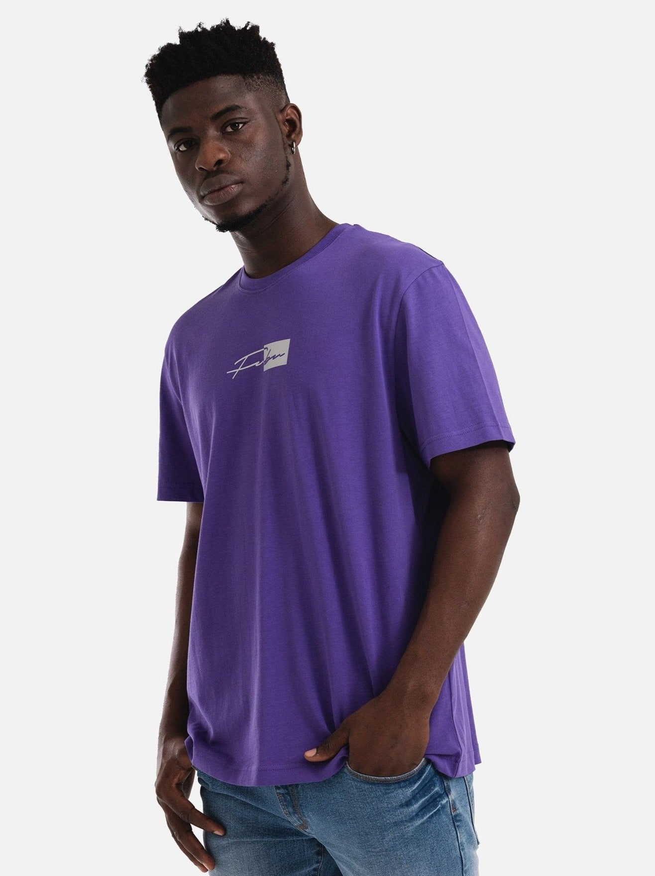 Reflection Colorblock Tee - Purple