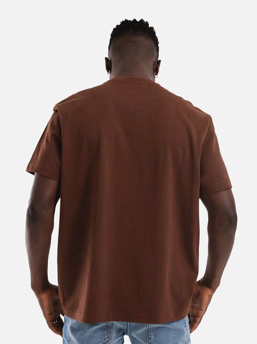 Colorblock Tee - Brown