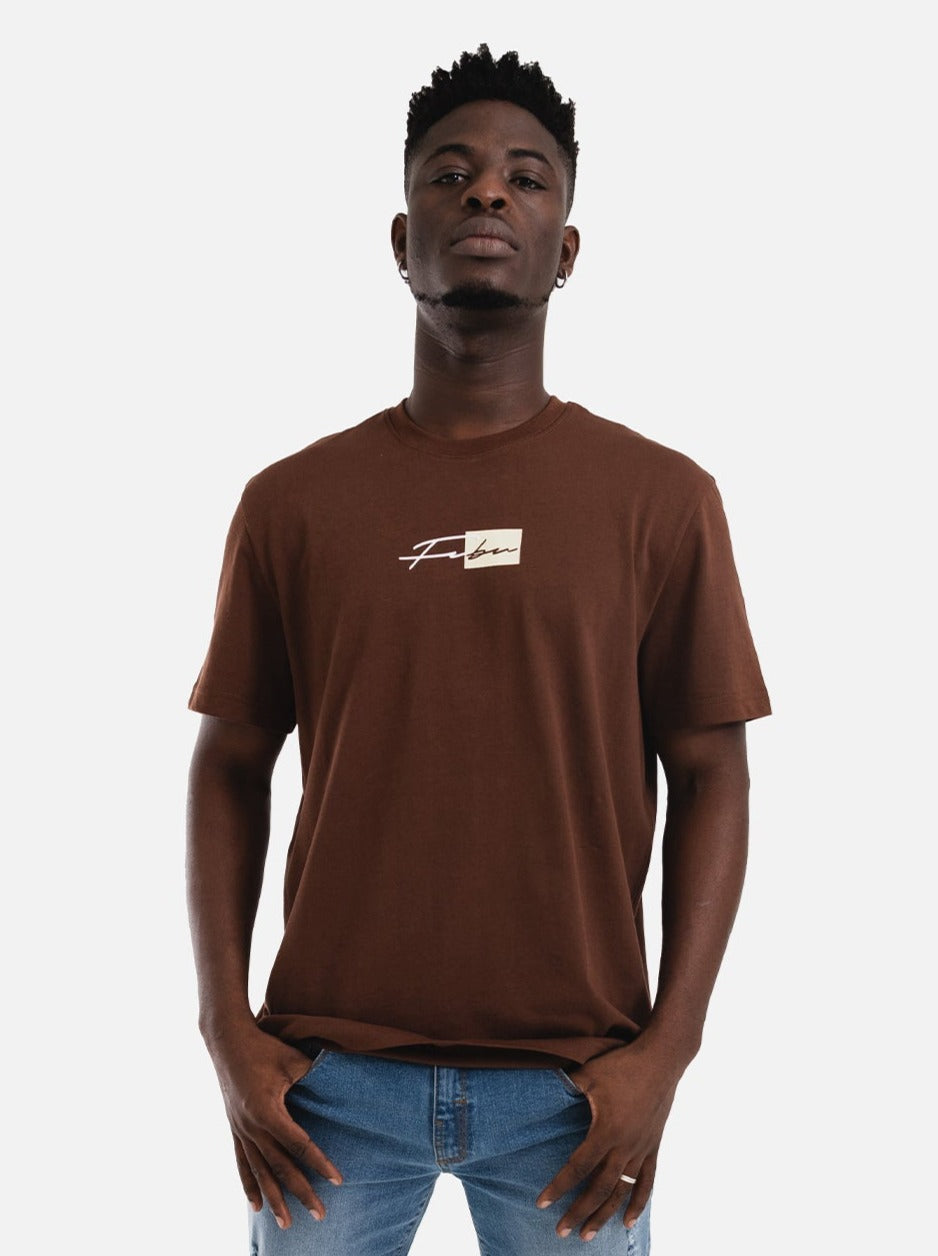 Colorblock Tee - Brown