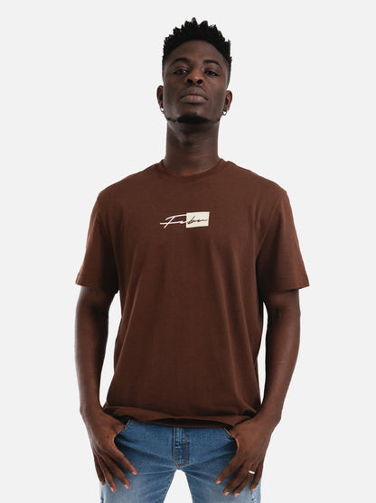 Colorblock Tee - Brown