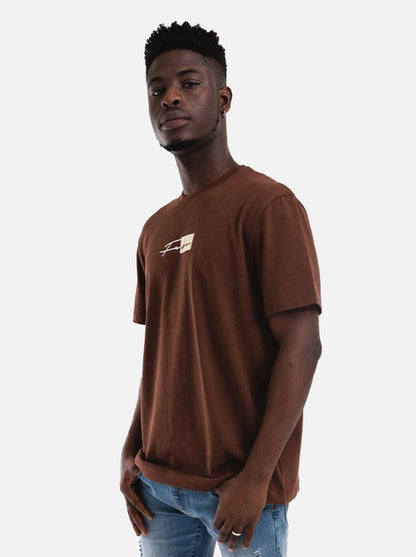 Colorblock Tee - Brown