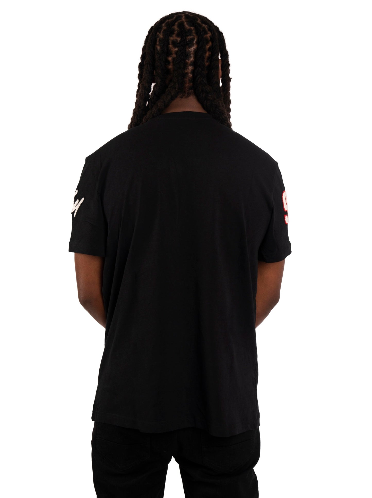 Chenille Patch Tee - Black