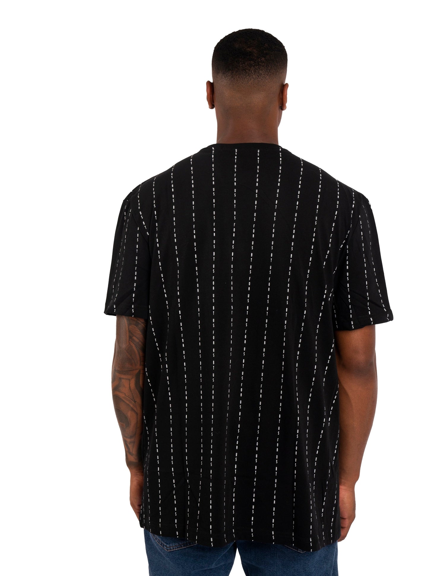 Chenille Patch Matrix Tee - Black