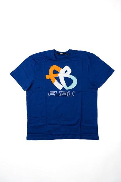 Tri-Color FB Logo Tee - Navy