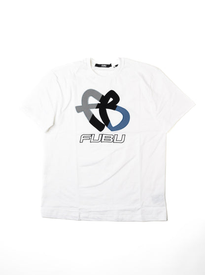 Tri-Color FB Logo Tee - WHITE