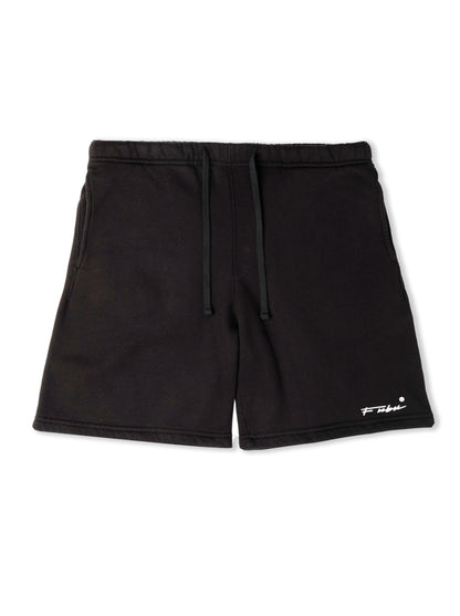 Signature Embroidered Shorts - Black