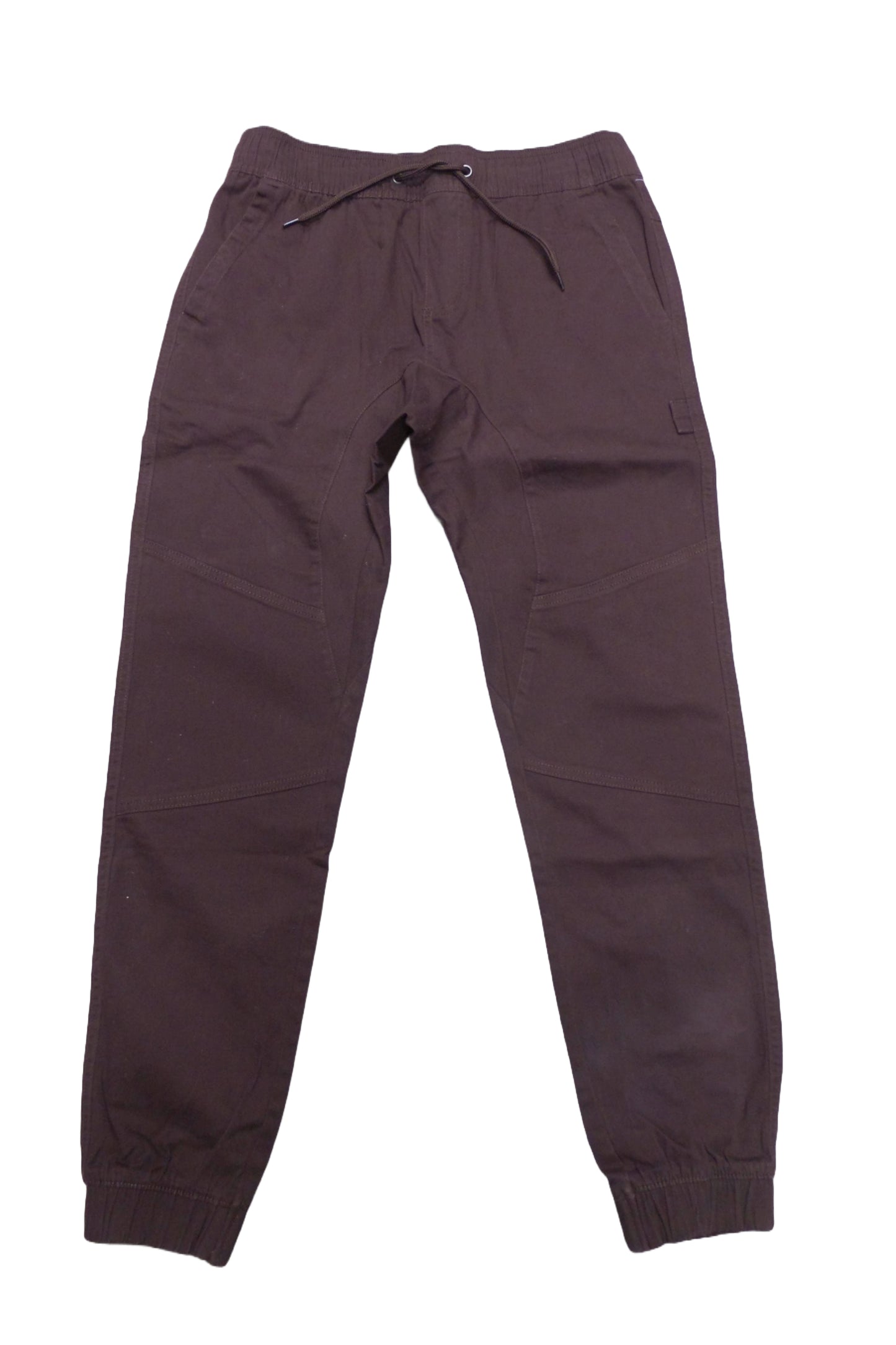 MENS FASHION STRETCH TWILL WOVEN JOGGER-BURGUNDY