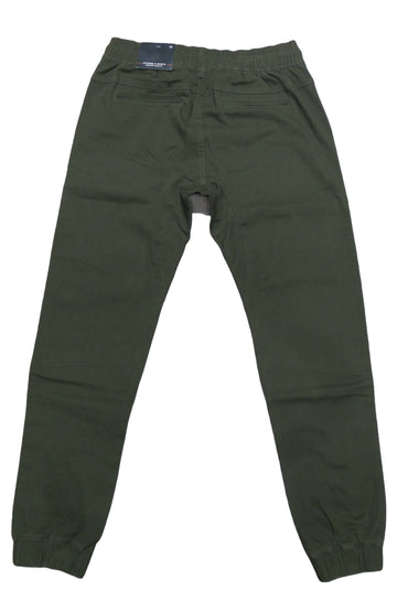 MENS FASHION STRETCH TWILL WOVEN JOGGER-OLIVE