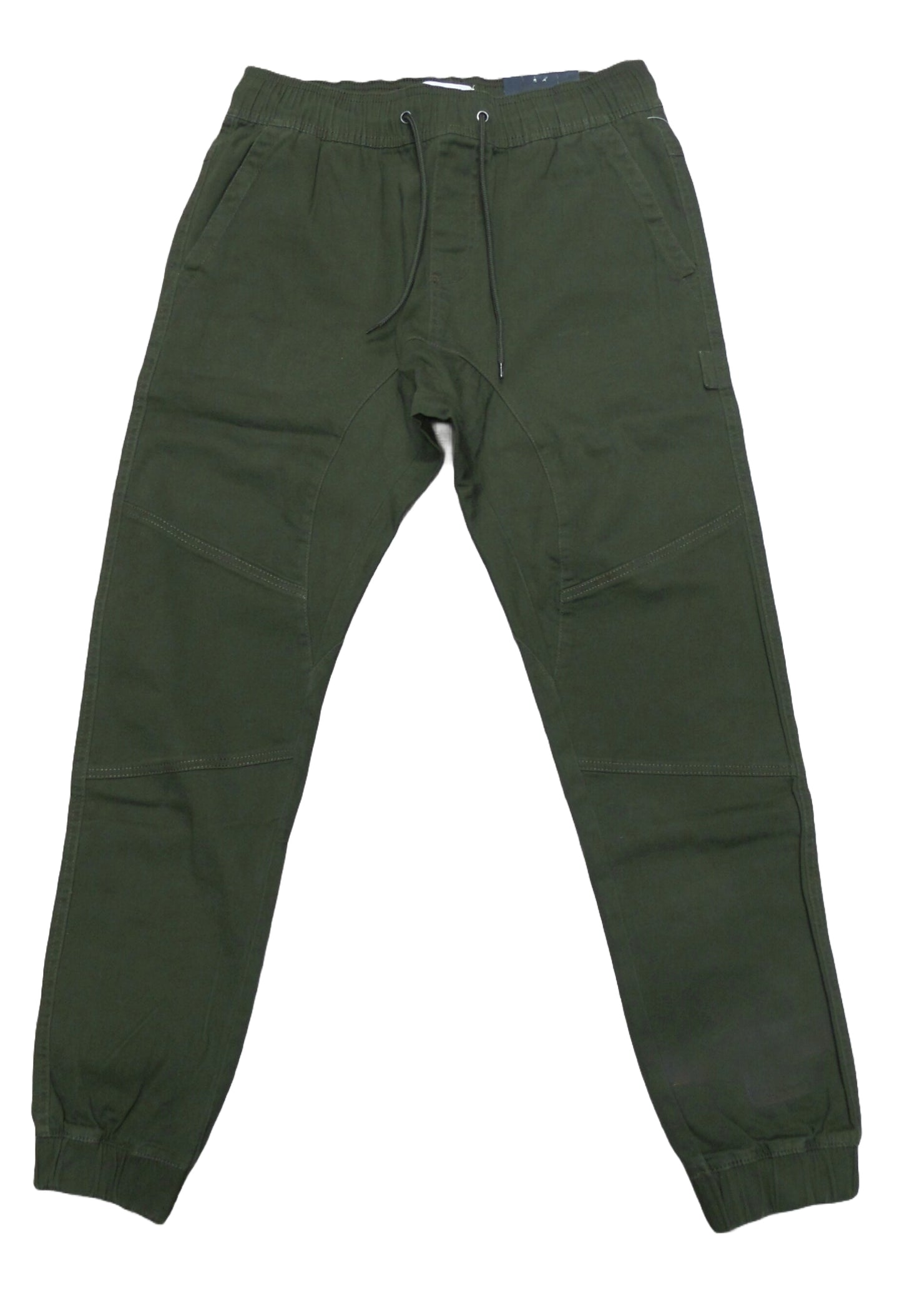 MENS FASHION STRETCH TWILL WOVEN JOGGER-OLIVE