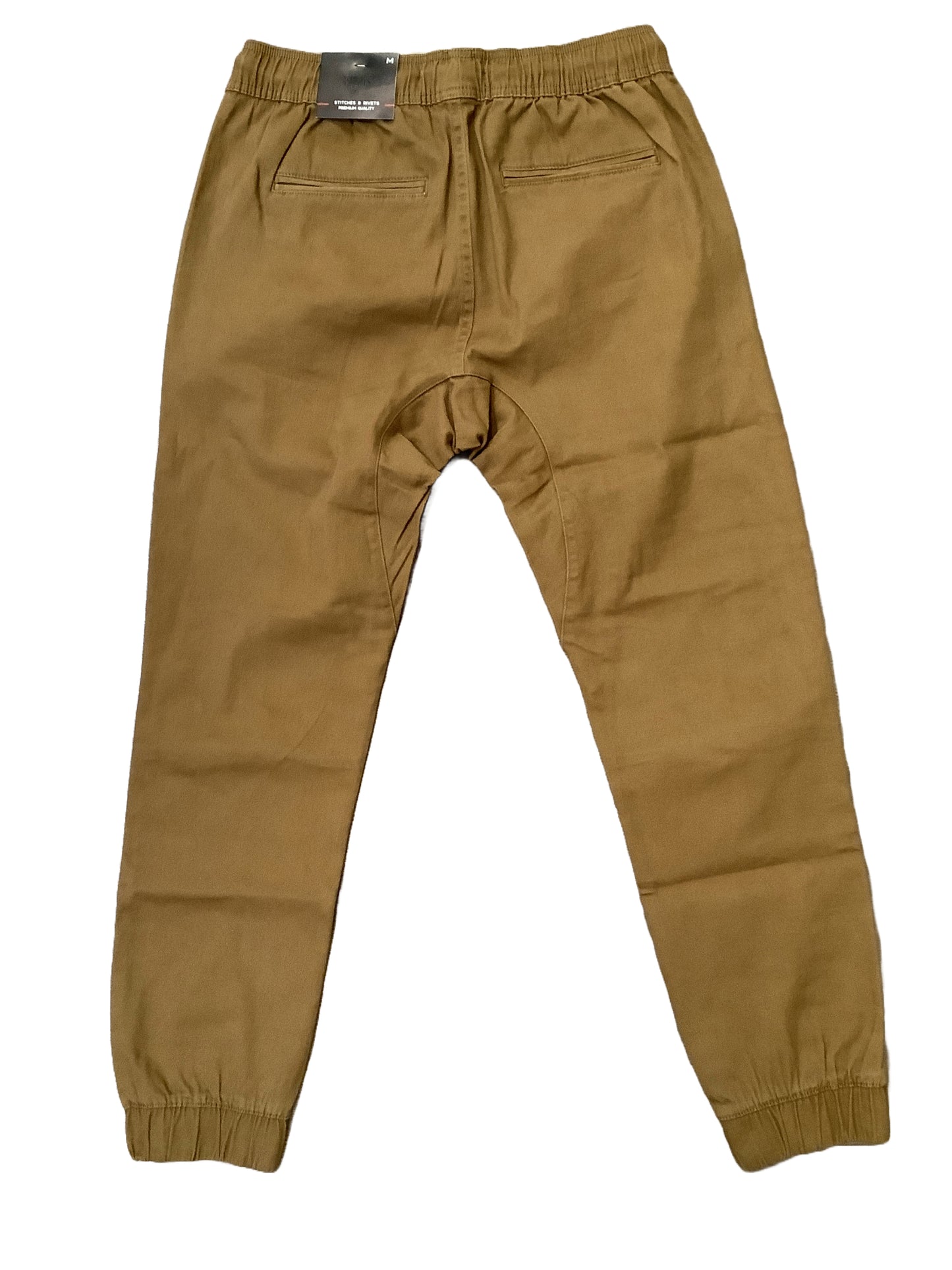 MENS FASHION STRETCH TWILL WOVEN JOGGER-CAMEL