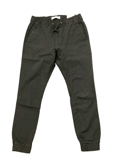 MENS FASHION STRETCH TWILL WOVEN JOGGER-CHARCOAL