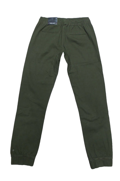 MENS FASHION STRETCH TWILL WOVEN JOGGER-OLIVE