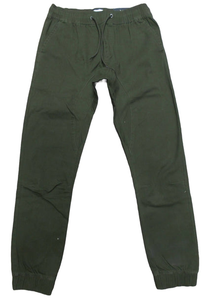 MENS FASHION STRETCH TWILL WOVEN JOGGER-OLIVE