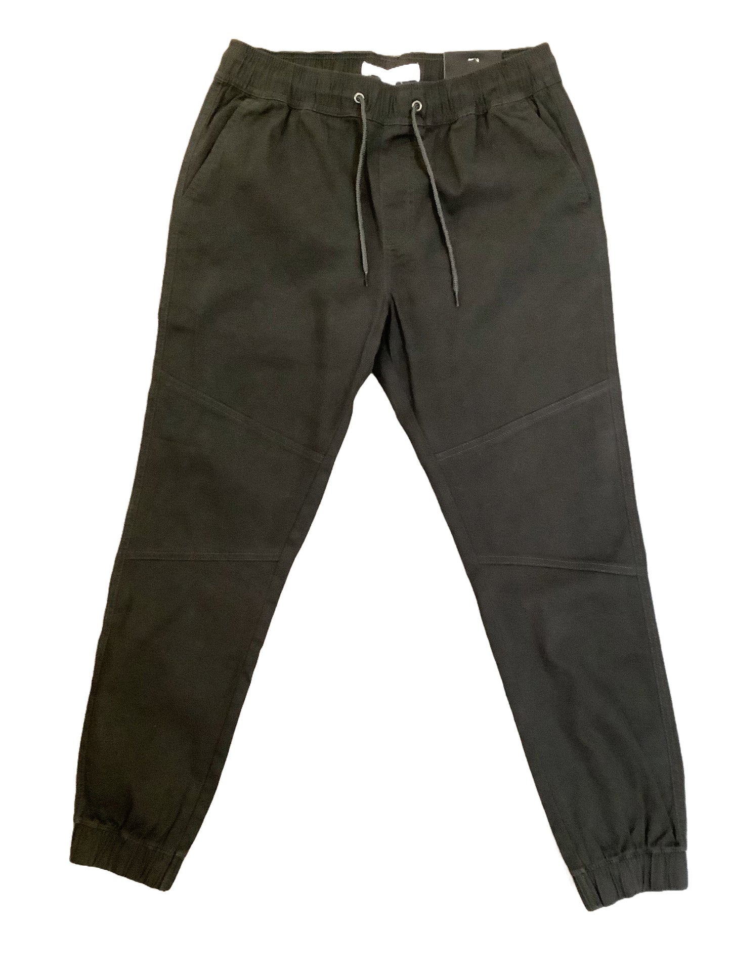 MENS FASHION STRETCH TWILL WOVEN JOGGER-CHARCOAL