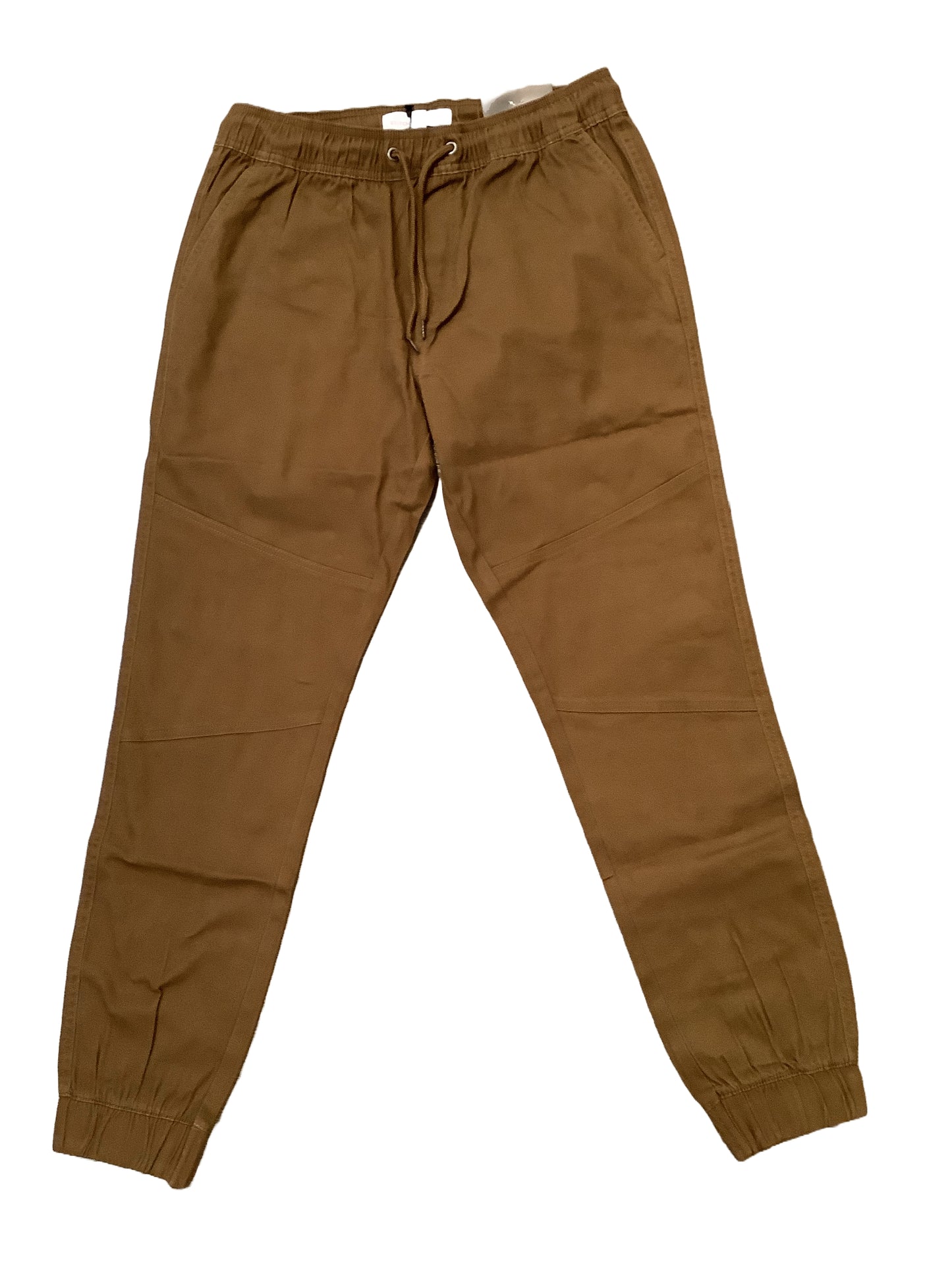 MENS FASHION STRETCH TWILL WOVEN JOGGER-TOBACCO