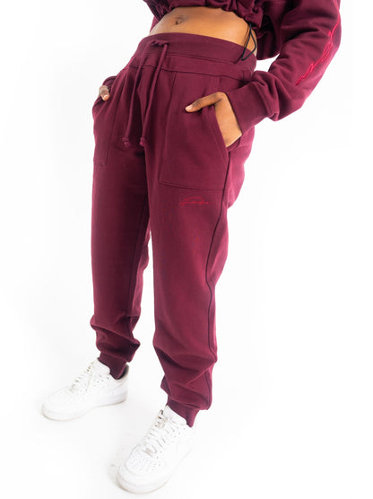 Women's Utility Signature Jogger - Burgundy