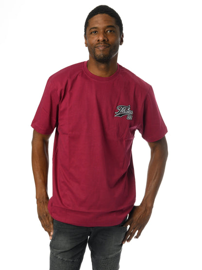 Varsity Patch Tee - Burgandy