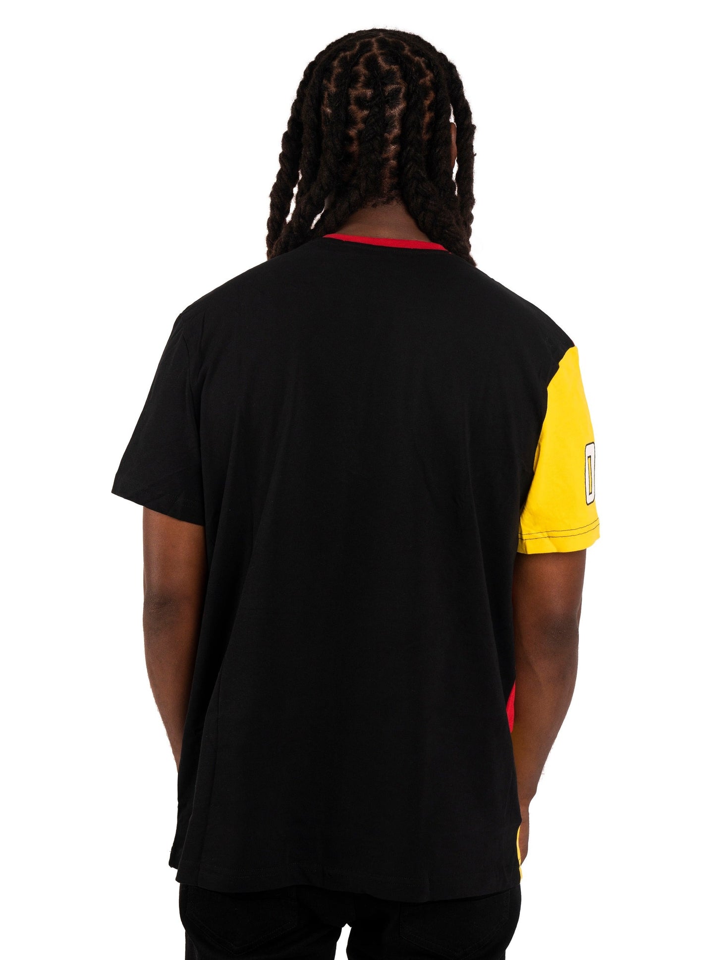 Tri-Color Sport Tee - Red & Yellow