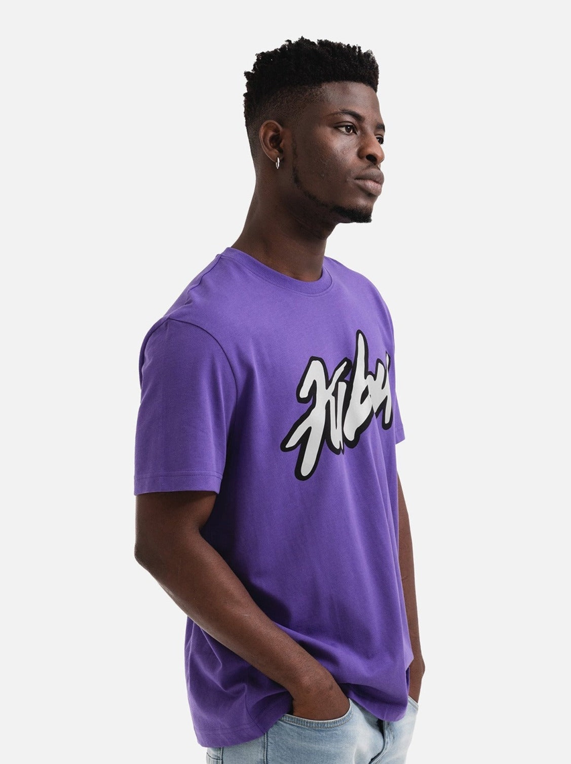 Reflection Script Tee - Purple