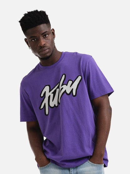 Reflection Script Tee - Purple