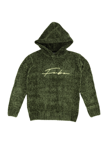 Women's Cozy Chenille Hoodie - Olive